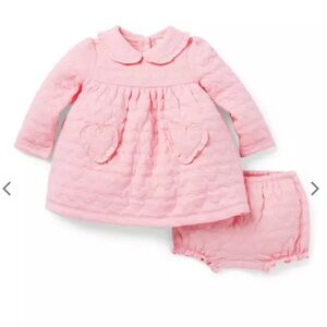 Janie and Jack baby girl pink dress and bloomers 18-24 months